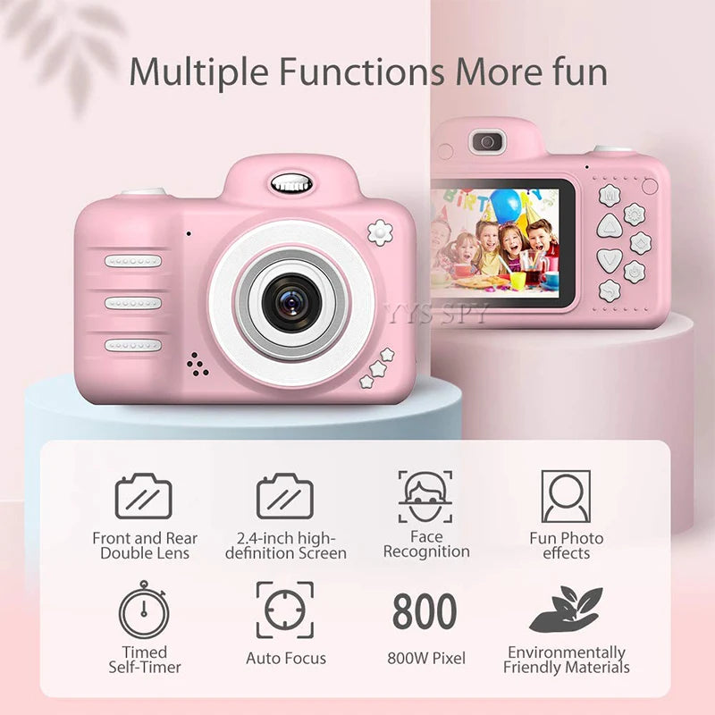 Shockproof HD Vlog Child Mini Digital Camera Educational Toys for Children Baby Video Camcorder Photo Camara Birthday Gift