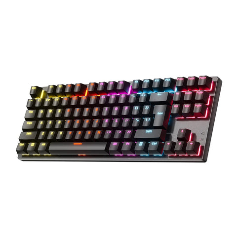 87 Keys Wired Gaming Mechanical Keyboard Blue Switch LED RGB Backlight for Gamer Laptop Computer