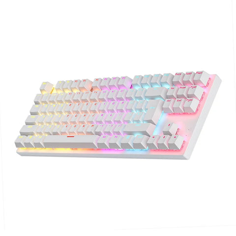 87 Keys Wired Gaming Mechanical Keyboard Blue Switch LED RGB Backlight for Gamer Laptop Computer