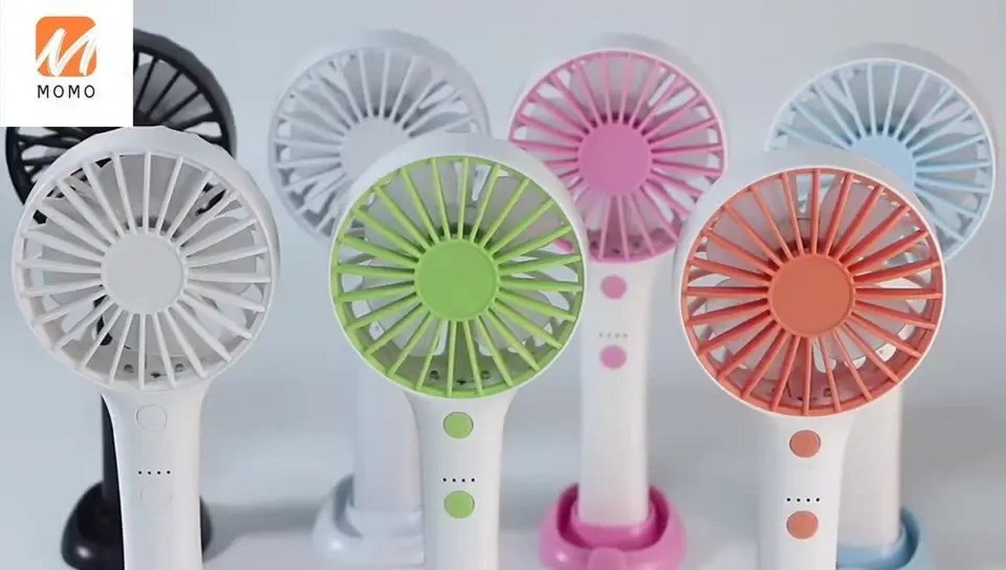 Hot Selling Led Colorful Light Fan Rechargeable Battery 2600Mah Handheld Fan Usb Charge Portable Mini Fan with Led Light