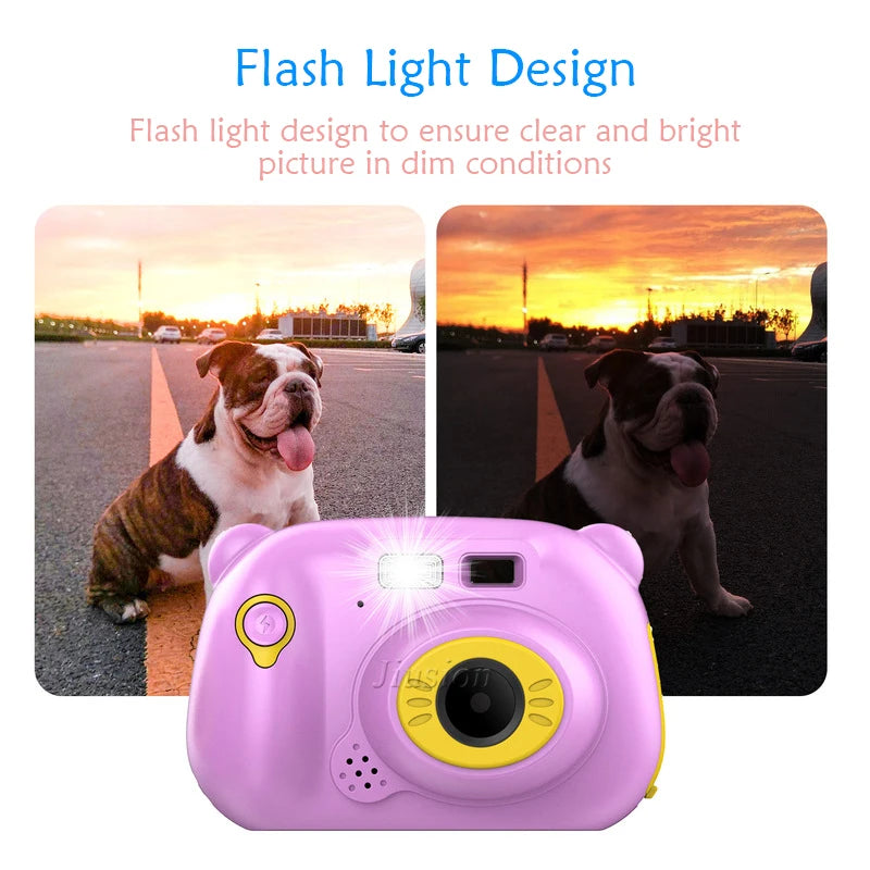 Digital Camara Kids Wifi Video Kamera Kinder Toys Camera Fotografica Mini Dual Lens Photo Camcorder for Children Birthday Gifts