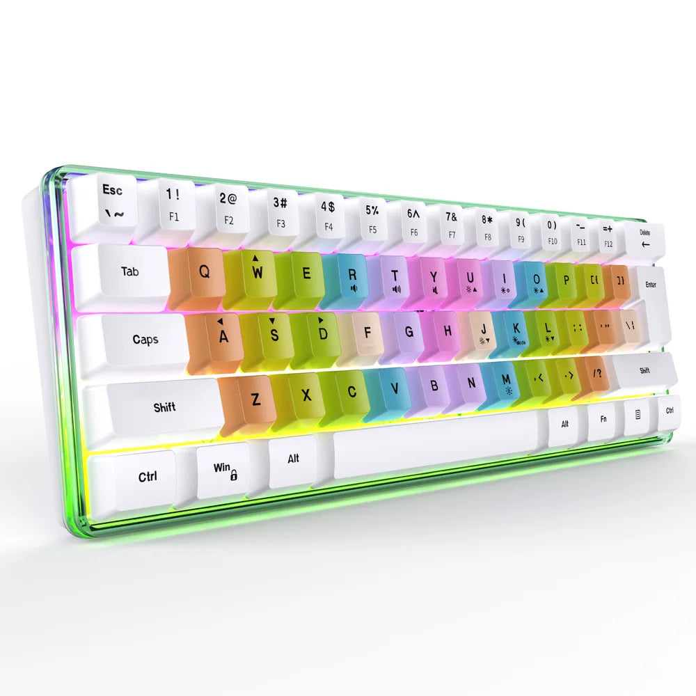 New Second-Generation 61 Key Wired Gaming Film Keyboard RGB Lighting Mini FN Shortcut Key Multiple Combinations in Stock