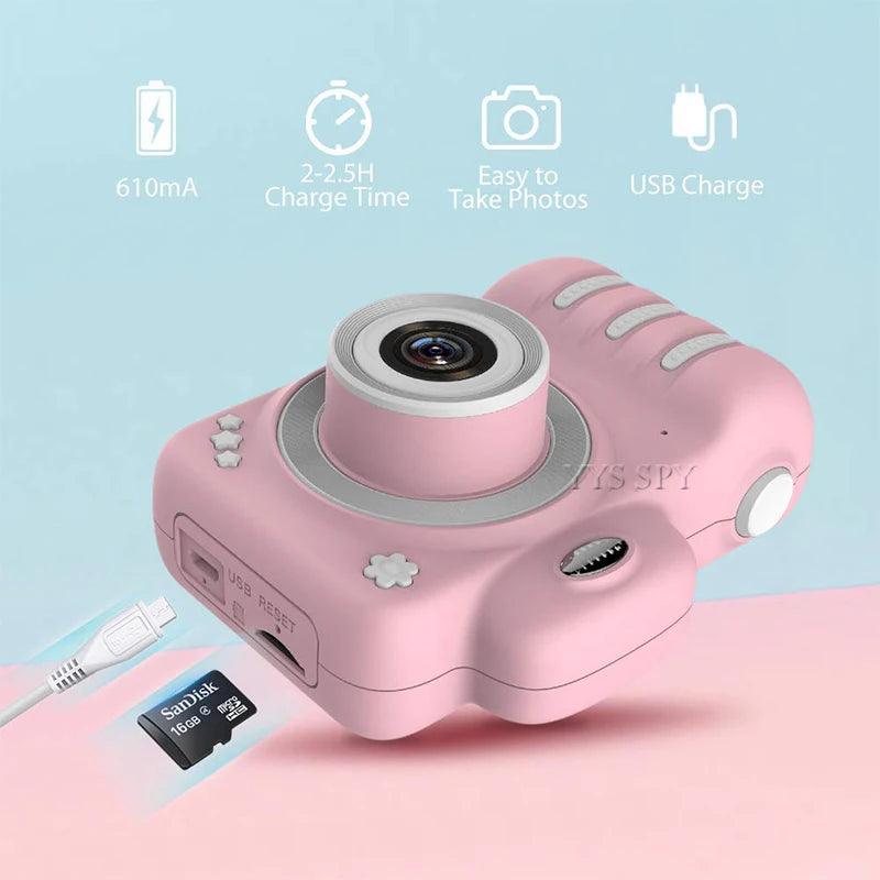 Shockproof HD Vlog Child Mini Digital Camera Educational Toys for Children Baby Video Camcorder Photo Camara Birthday Gift